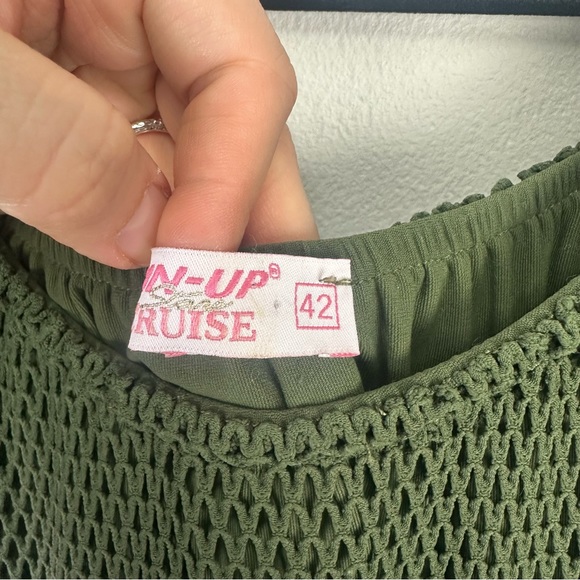 Pin-Up Stars Cruise Mesh Ruffle Hem Swim Coverup Dress - Picture 4 of 9